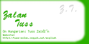 zalan tuss business card